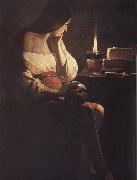 Georges de La Tour Magdalene of the Night Light oil painting artist